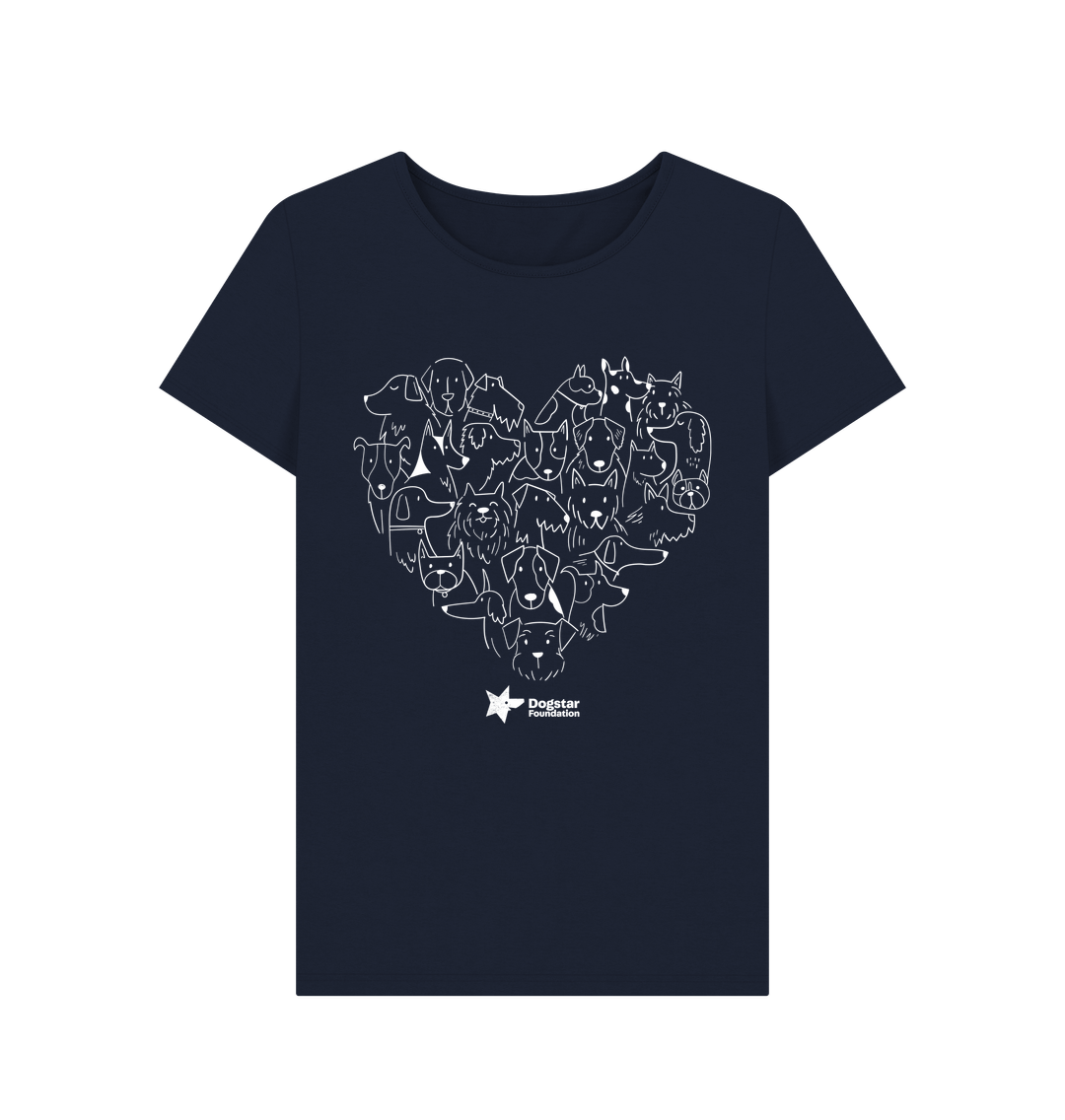 Navy Blue Printed T-shirt Front