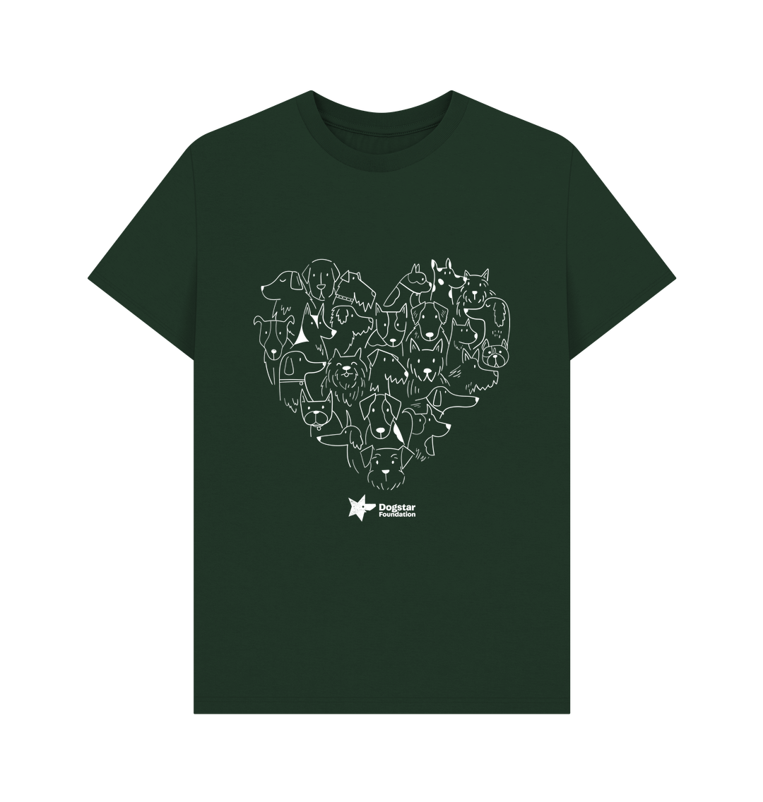 Evergreen Dog Heart Men's T-Shirt