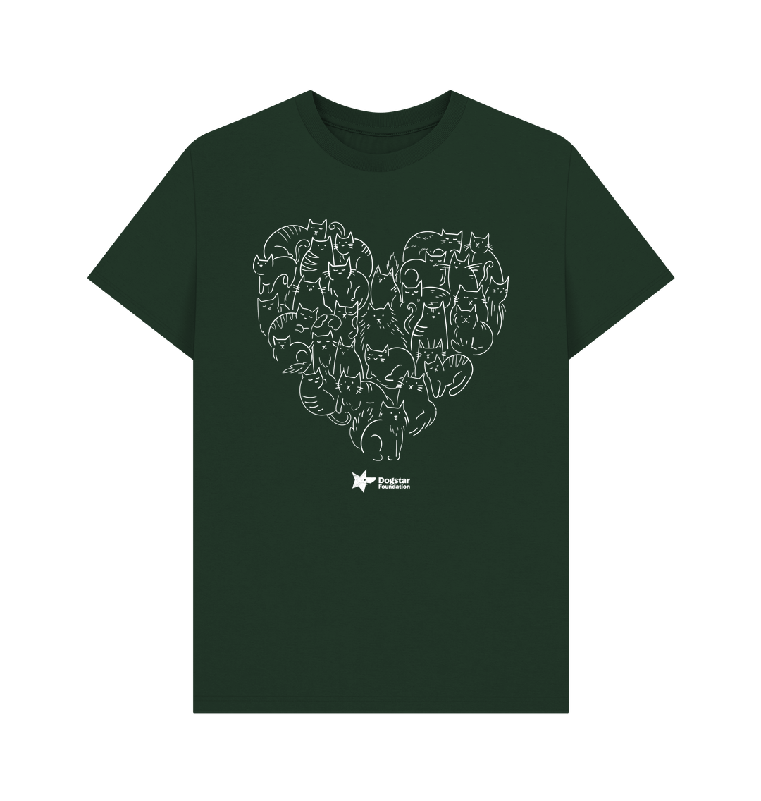 Evergreen Cat Heart Men's T-Shirt