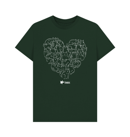 Evergreen Cat Heart Men's T-Shirt