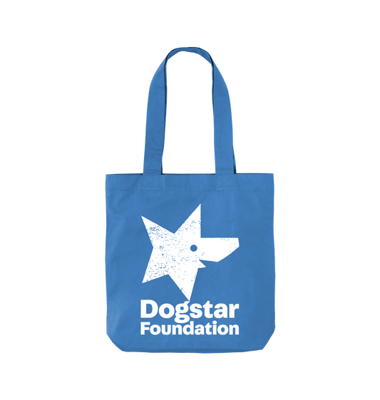 Cornflower Blue Organic Cotton Dogstar Logo Tote Bag