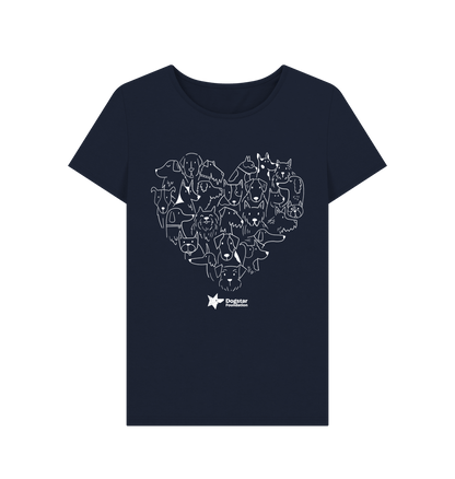 Navy Blue Printed T-shirt Front