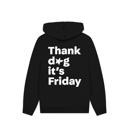 Black Printed Hoody Back