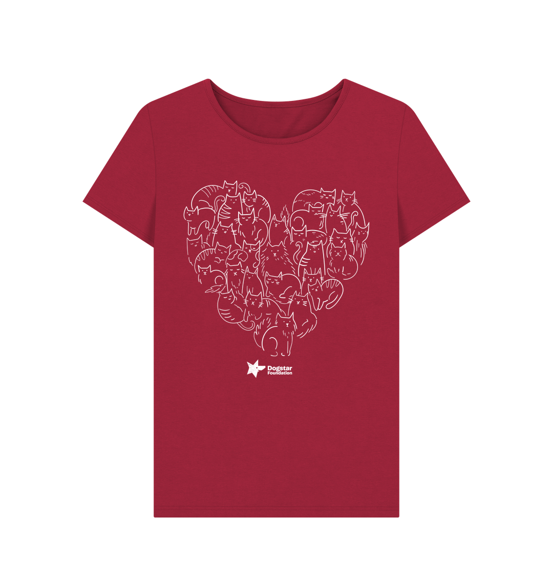 Cherry Cat Heart Women's T-Shirt