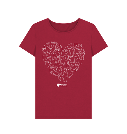 Cherry Cat Heart Women's T-Shirt