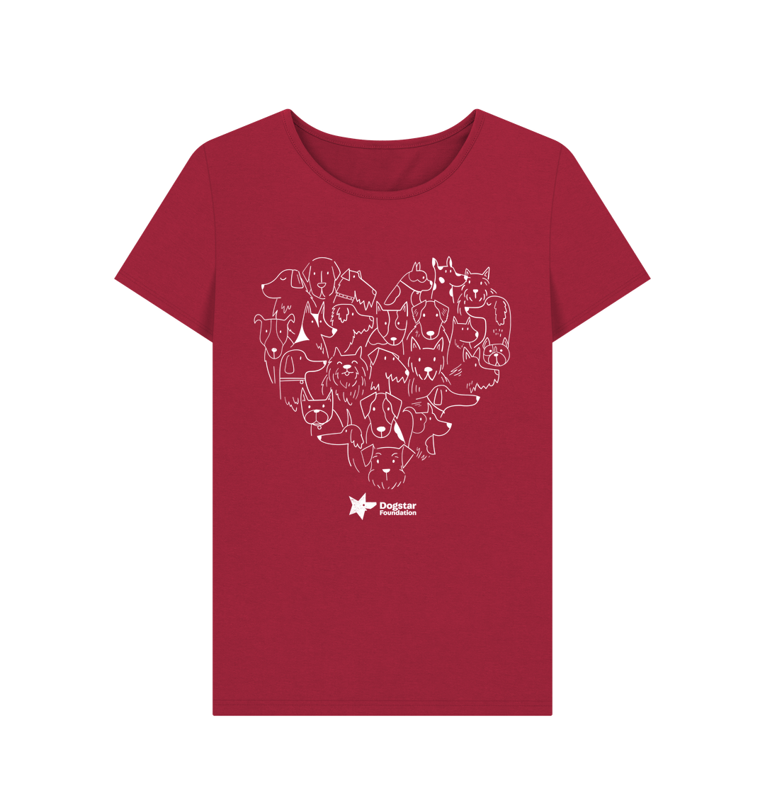 Cherry Dog Heart Women's T-Shirt