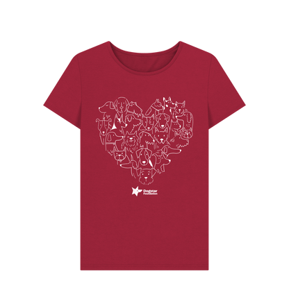 Cherry Dog Heart Women's T-Shirt