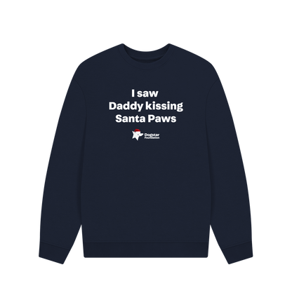 Navy Blue Printed Sweater Front