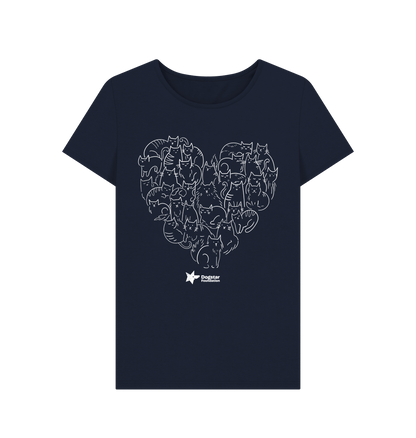 Navy Blue Printed T-shirt Front