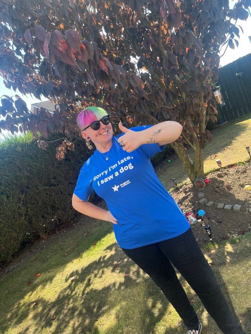 'Sorry I’m late, I saw a dog' Unisex Slogan T-shirt