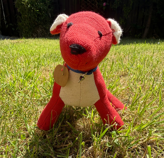 Red colour fabric Dogstar - PICKLE