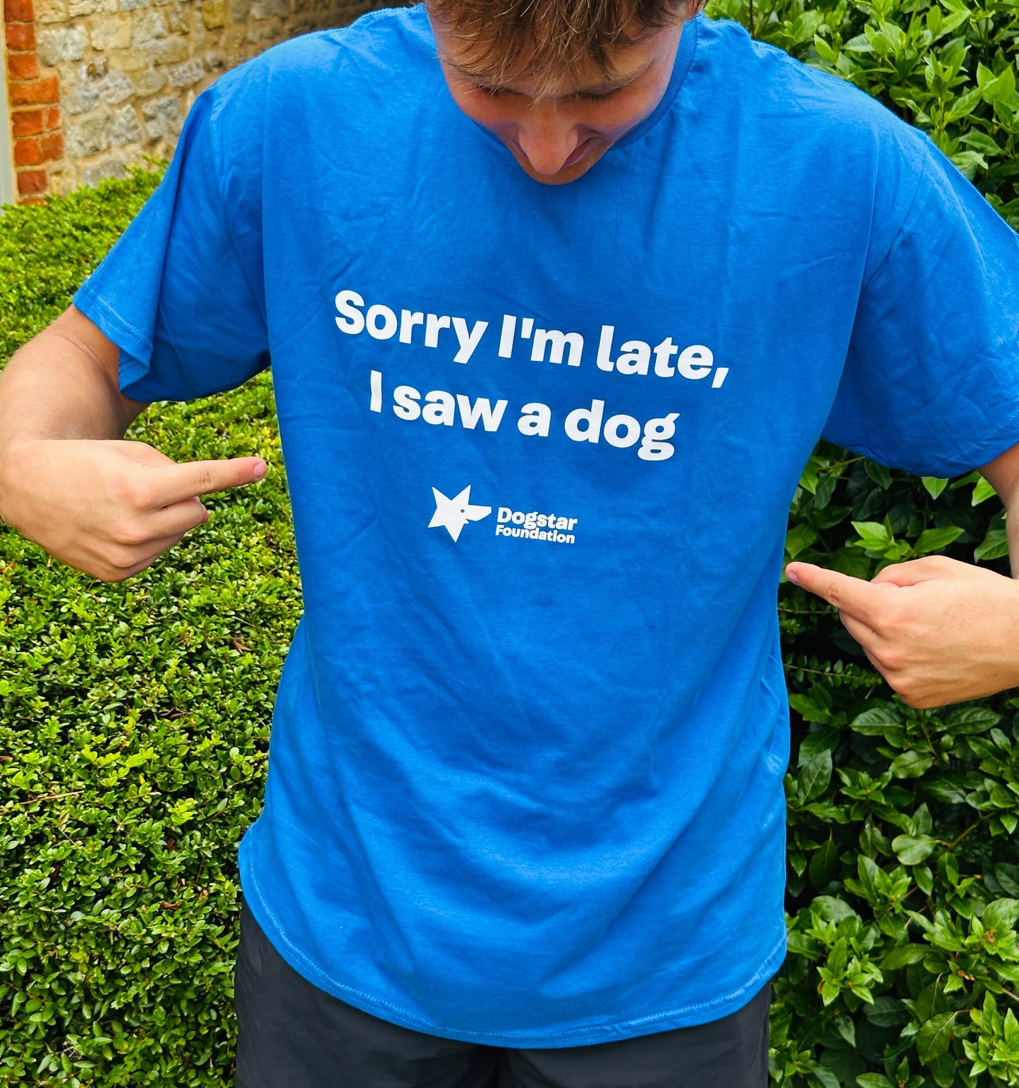'Sorry I’m late, I saw a dog' Unisex Slogan T-shirt