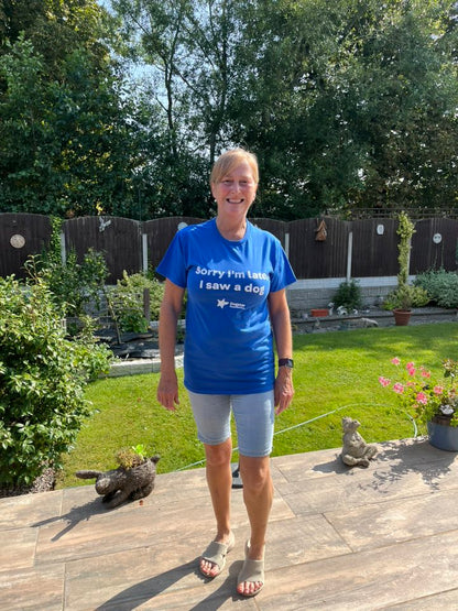 'Sorry I’m late, I saw a dog' Unisex Slogan T-shirt