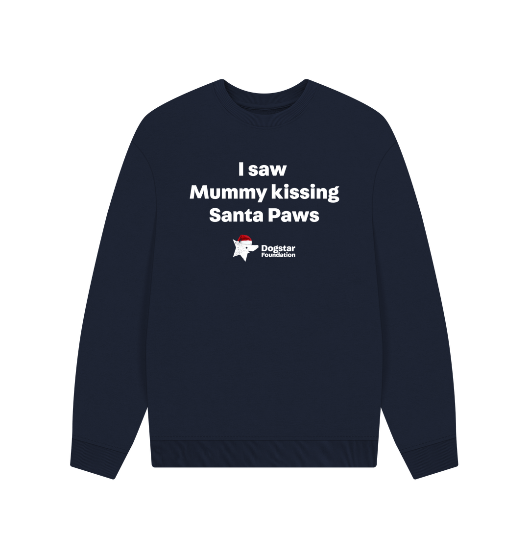 Navy Blue Printed Sweater Front