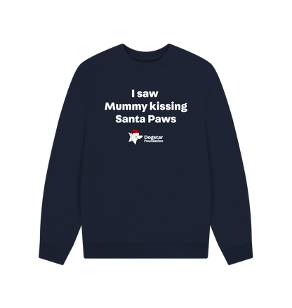 Navy Blue Printed Sweater Front