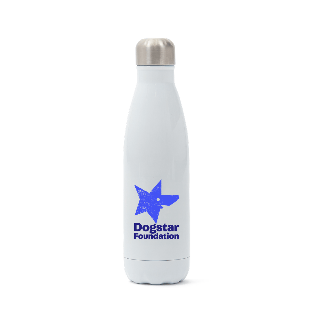 White Dogstar Logo Stainless Steel Bottle