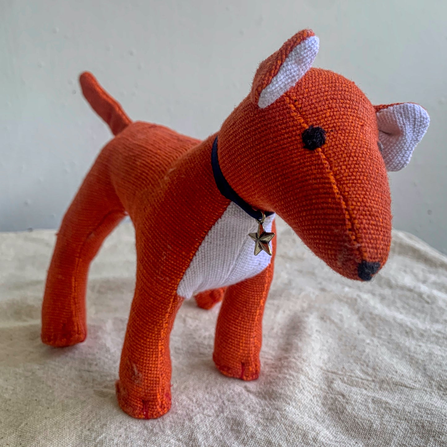 Red colour fabric Dogstar - PICKLE